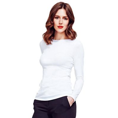 HotSquash White close fitting thermal top with ThinHeat